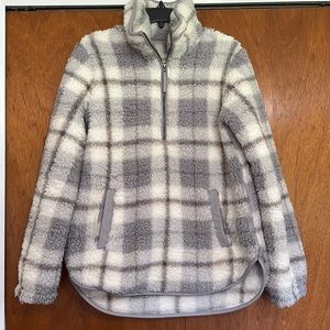 Sherpa Half-Zip Elevated Trim Sweatshirt